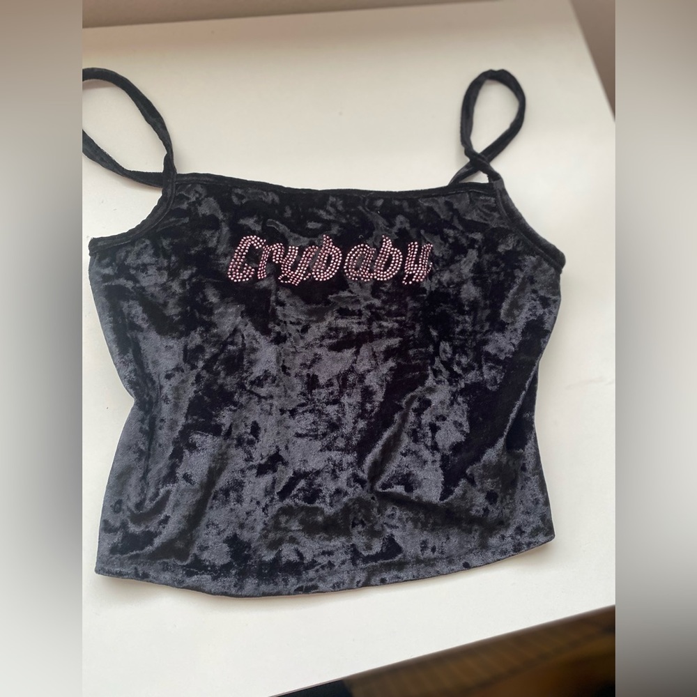 omighty black crop top